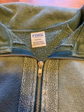 PINK Victoria's Secret Olive Green Zip Front pullover sweater